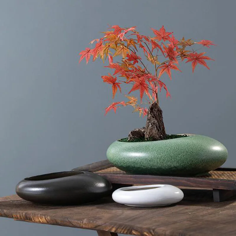 Bonsai Garden Art - Vaso per bonsai in ceramica grezza,